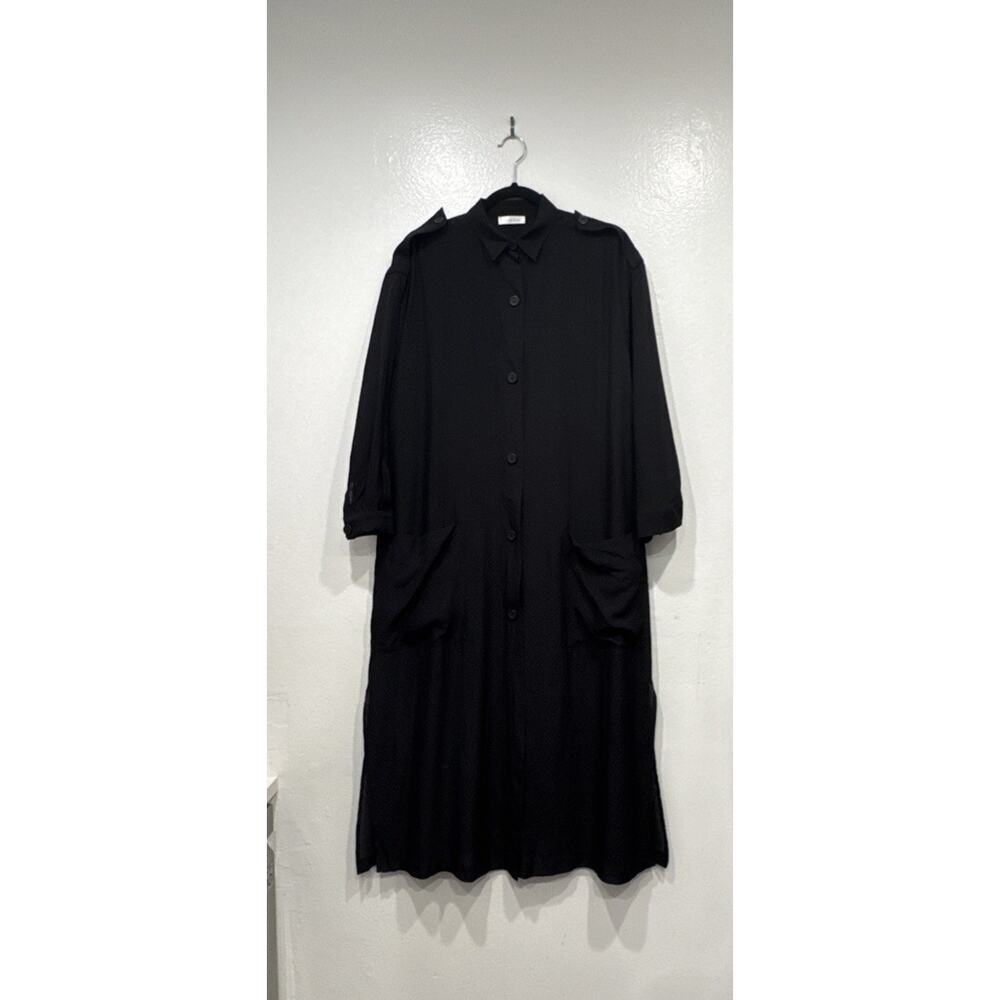ANINE BING Zoey Lightweight‎ Jacket Women’s Button Front Sheer Silk Blend Duster